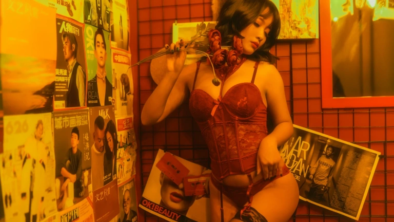 洛璃LoLiSAMA《吻遍众生》主题写真：40张全套美图