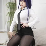 洛璃LoLiSAMA《雷电将军OL》主题写真：74张全套美图