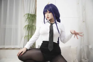洛璃LoLiSAMA《雷电将军OL》主题写真：74张全套美图