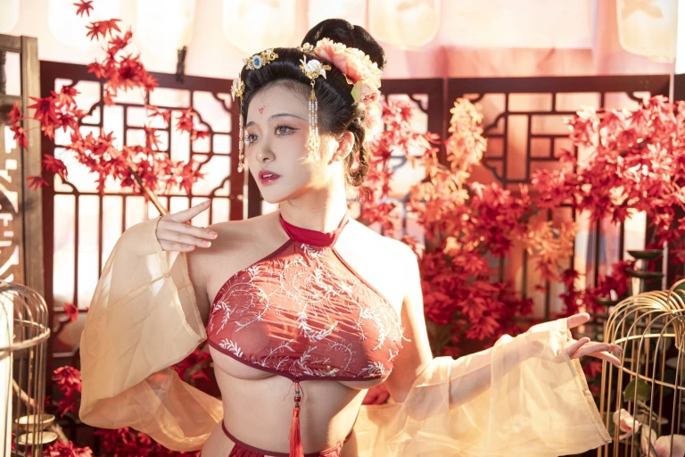 洛璃LoLiSAMA《贵妃》主题写真：42张全套美图
