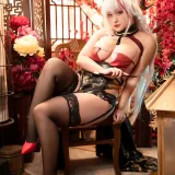 洛璃LoLiSAMA《埃吉尔旗袍 金龙腾祥云》主题写真：65张全套美图