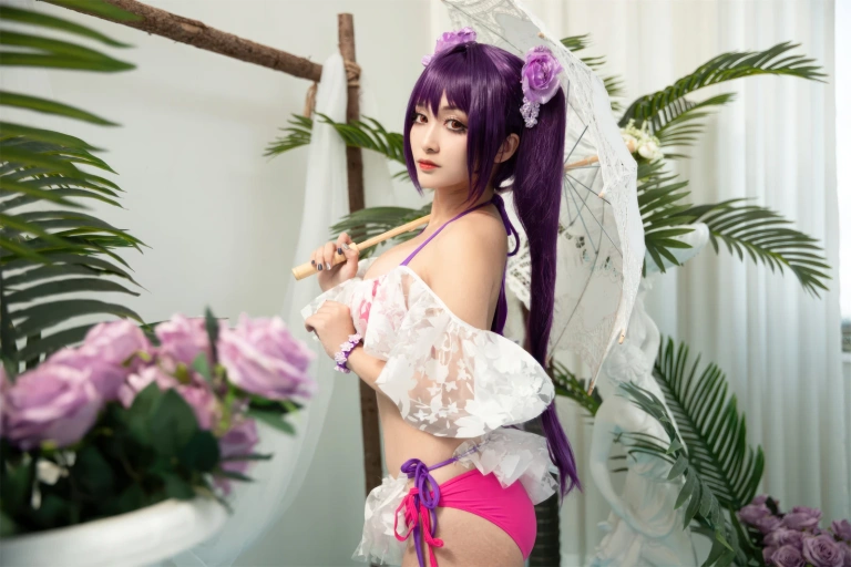 洛璃LoLiSAMA《斯卡蒂泳装》主题写真：40张全套美图