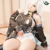 洛璃LoLiSAMA《申鹤》主题写真：83张全套美图，含1个视频