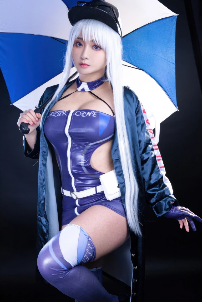 洛璃LoLiSAMA《碧蓝航线 企业赛车服》主题写真：75张全套美图