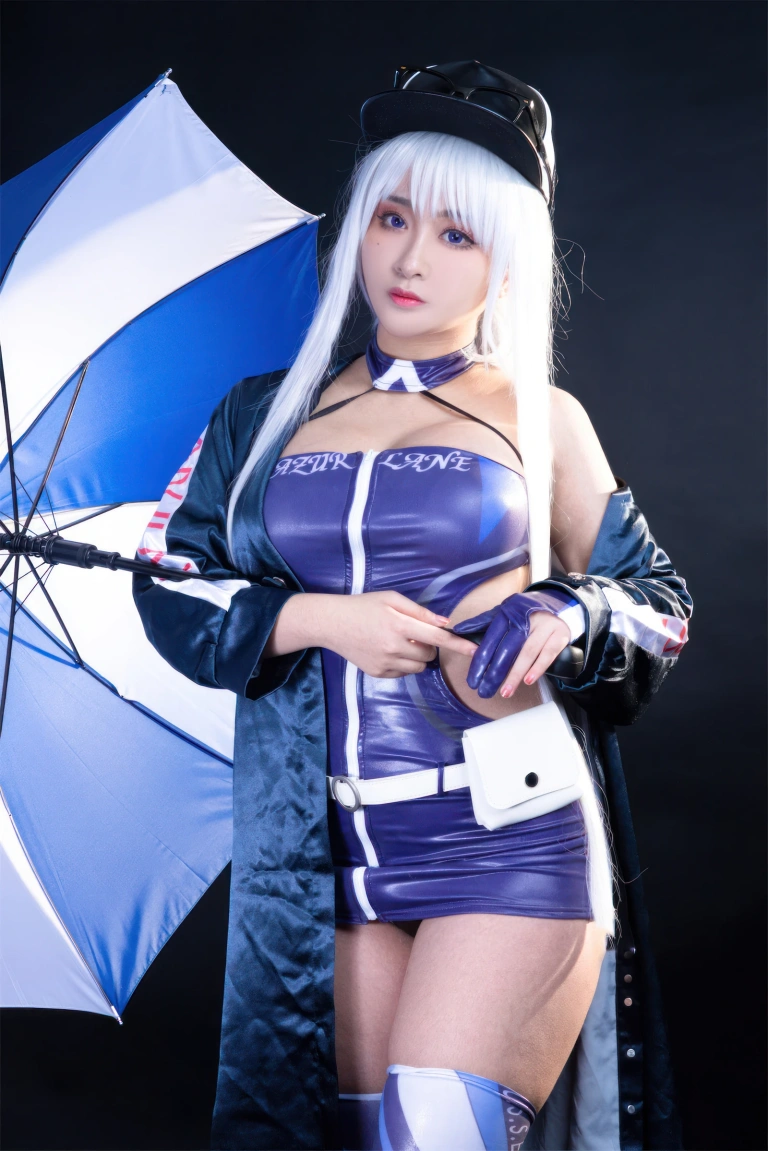 洛璃LoLiSAMA《碧蓝航线 企业赛车服》主题写真：75张全套美图