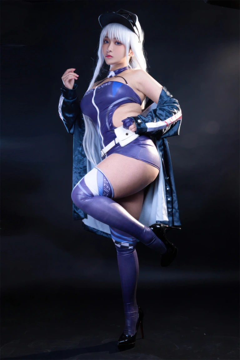 洛璃LoLiSAMA《碧蓝航线 企业赛车服》主题写真：75张全套美图