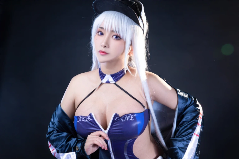 洛璃LoLiSAMA《碧蓝航线 企业赛车服》主题写真：75张全套美图