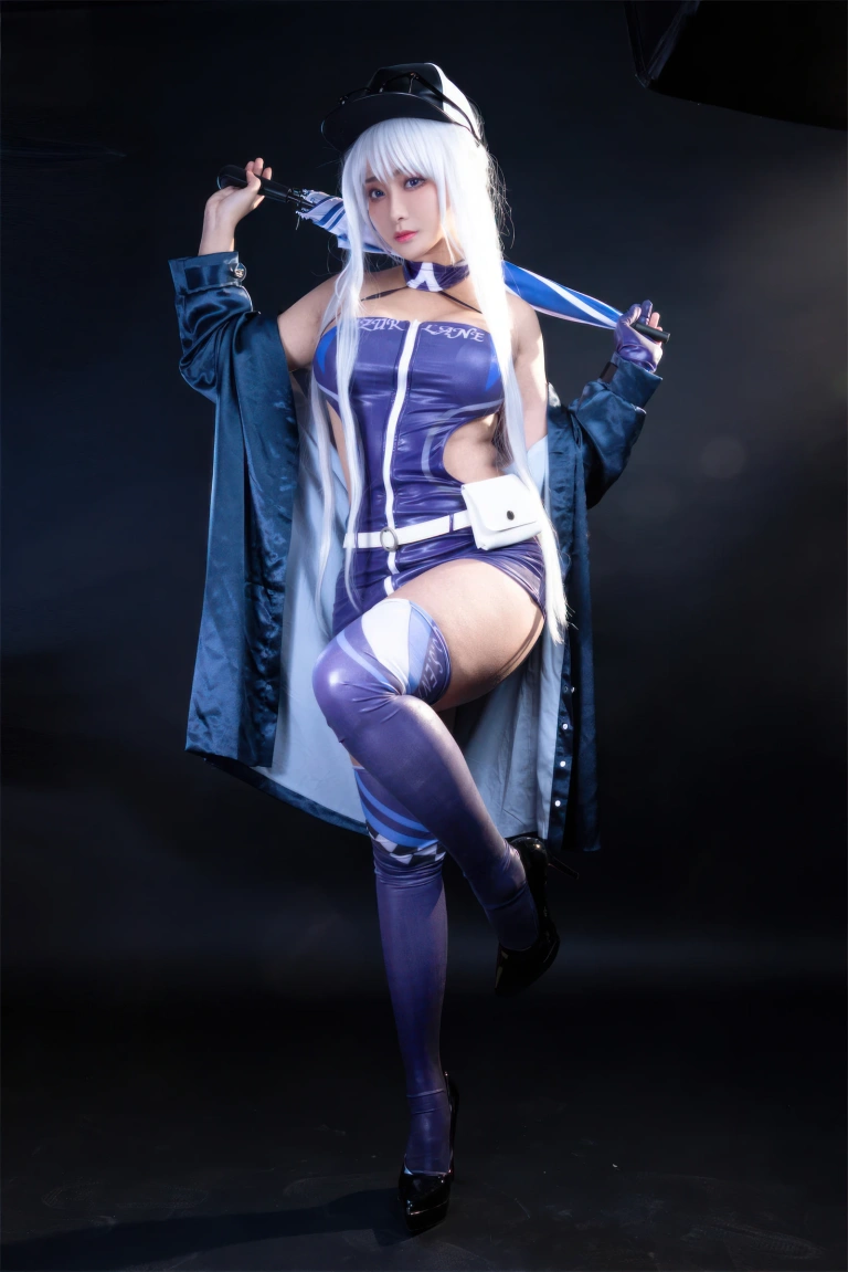 洛璃LoLiSAMA《碧蓝航线 企业赛车服》主题写真：75张全套美图