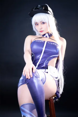 洛璃LoLiSAMA《碧蓝航线 企业赛车服》主题写真：75张全套美图