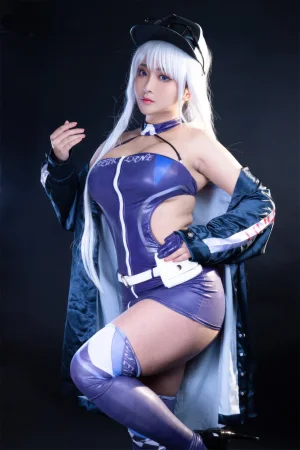 洛璃LoLiSAMA《碧蓝航线 企业赛车服》主题写真：75张全套美图