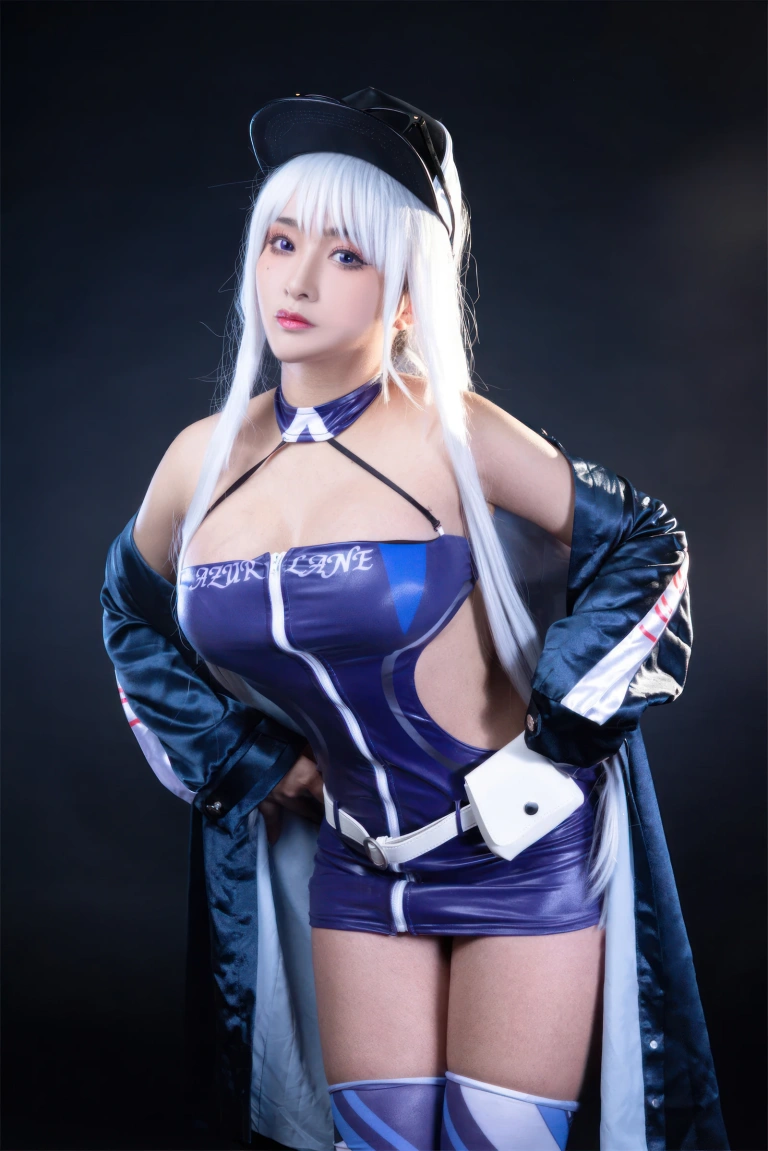 洛璃LoLiSAMA《碧蓝航线 企业赛车服》主题写真：75张全套美图