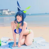 洛璃LoLiSAMA《热恋的盛夏 花园泳装》主题写真：66张全套美图