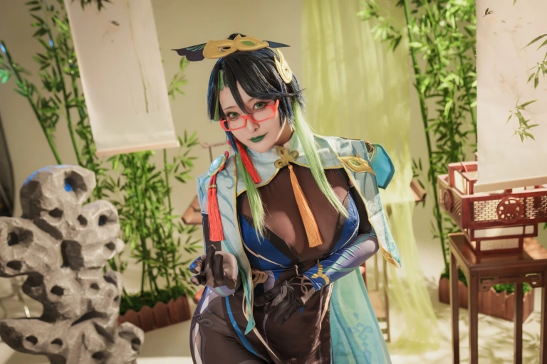 洛璃LoLiSAMA《原神 闲云》主题写真：69张全套美图