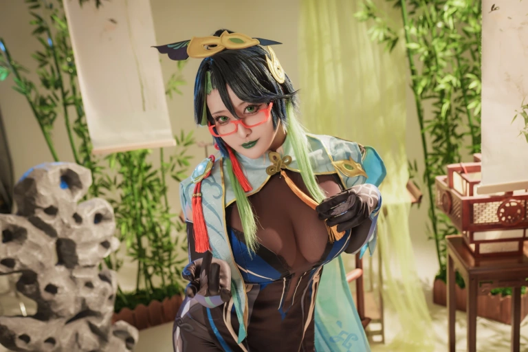 洛璃LoLiSAMA《原神 闲云》主题写真：69张全套美图