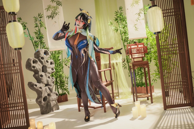 洛璃LoLiSAMA《原神 闲云》主题写真：69张全套美图