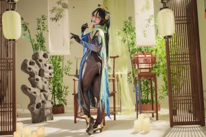 洛璃LoLiSAMA《原神 闲云》主题写真：69张全套美图
