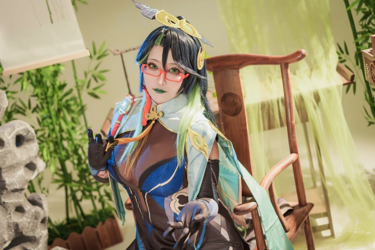 洛璃LoLiSAMA《原神 闲云》主题写真：69张全套美图