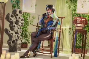 洛璃LoLiSAMA《原神 闲云》主题写真：69张全套美图