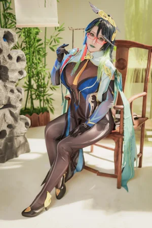 洛璃LoLiSAMA《原神 闲云》主题写真：69张全套美图