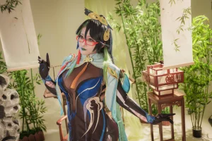 洛璃LoLiSAMA《原神 闲云》主题写真：69张全套美图