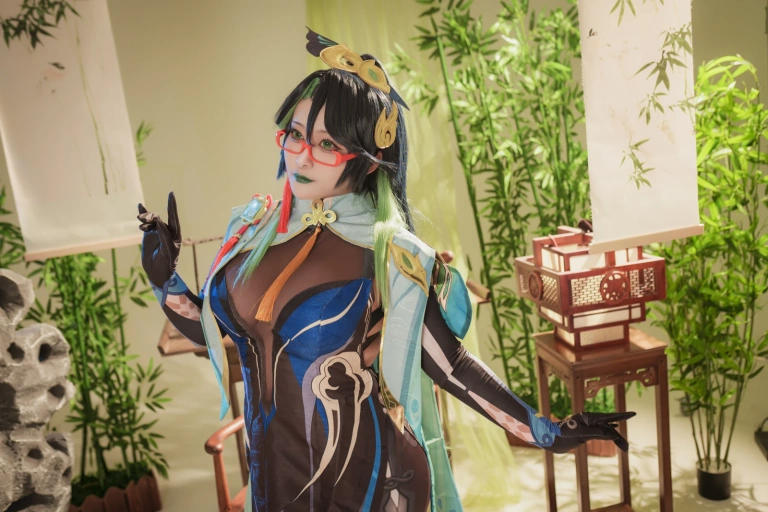 洛璃LoLiSAMA《原神 闲云》主题写真：69张全套美图