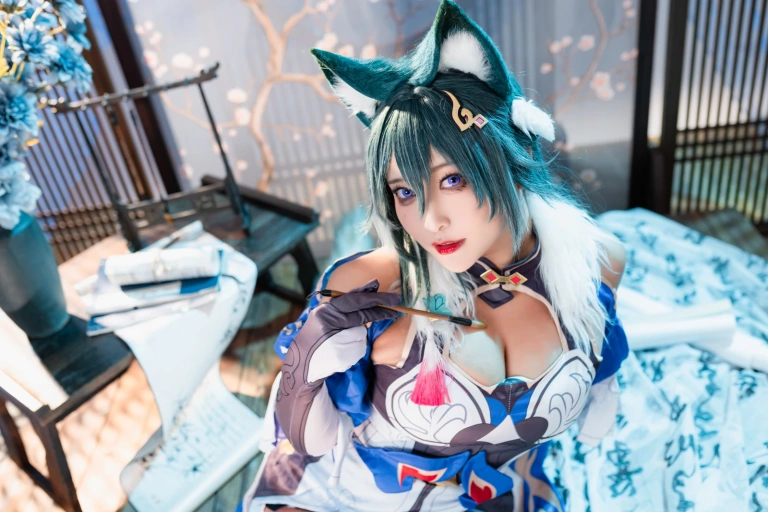 洛璃LoLiSAMA《驭空》主题写真：76张全套美图