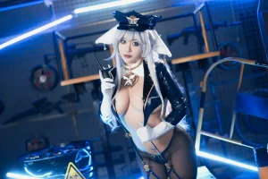 洛璃LoLiSAMA《碧蓝航线 信浓同人女警》主题写真：80张全套美图