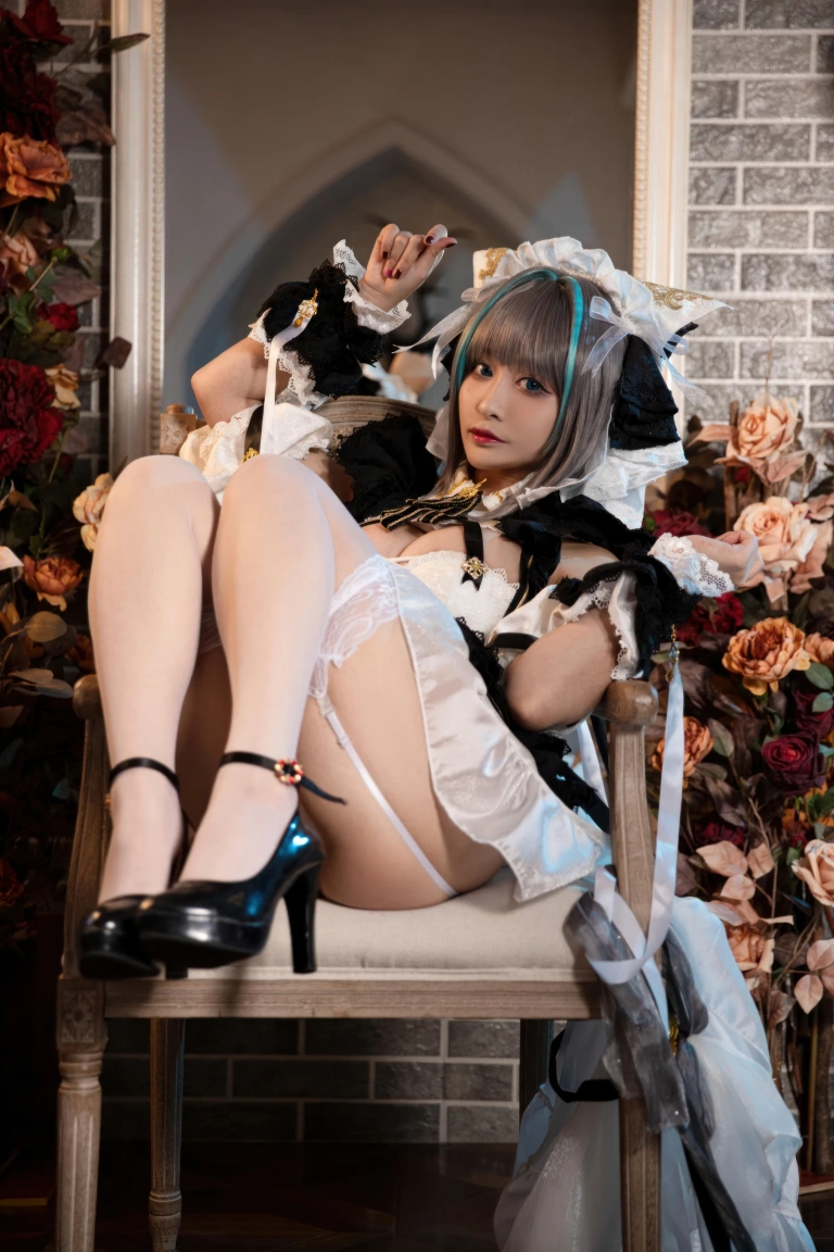 洛璃LoLiSAMA《碧蓝航线 柴郡》主题写真：67张全套美图