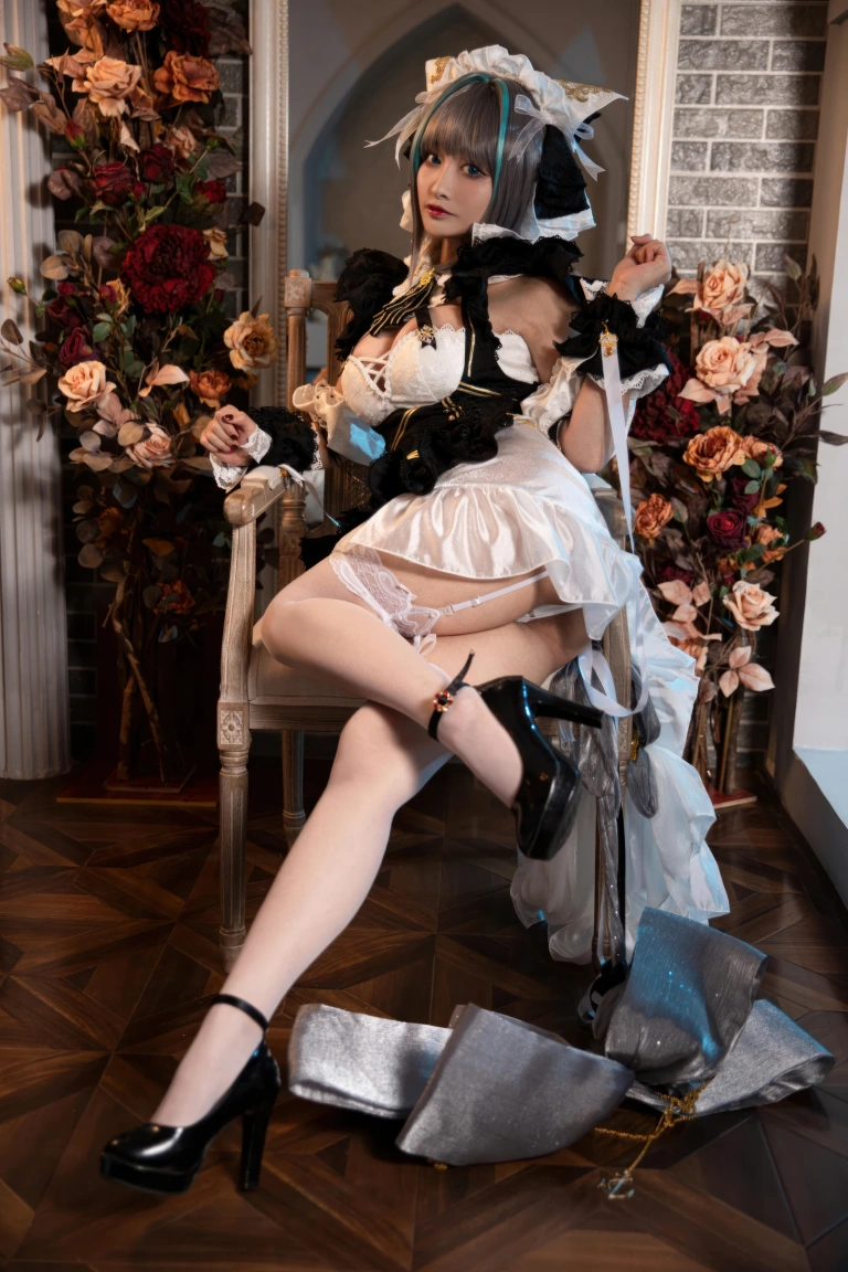 洛璃LoLiSAMA《碧蓝航线 柴郡》主题写真：67张全套美图