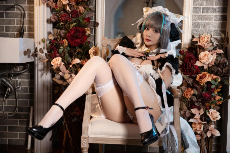 洛璃LoLiSAMA《碧蓝航线 柴郡》主题写真：67张全套美图