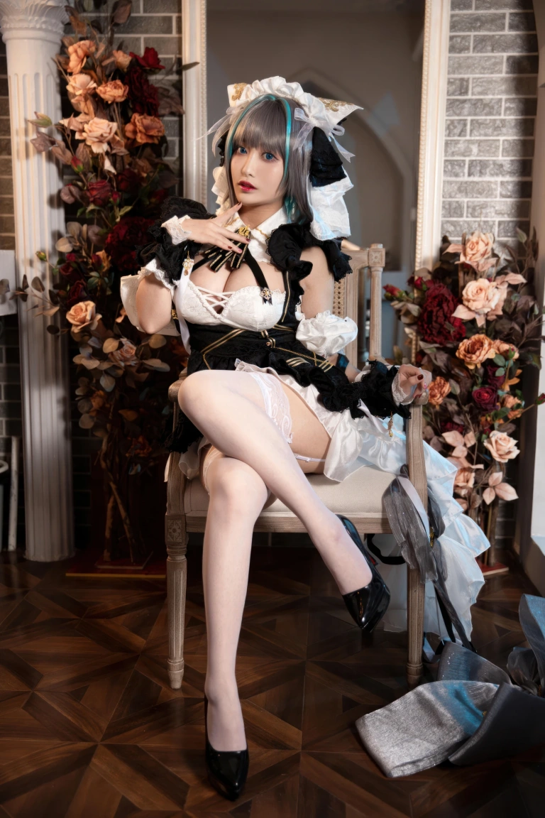 洛璃LoLiSAMA《碧蓝航线 柴郡》主题写真：67张全套美图