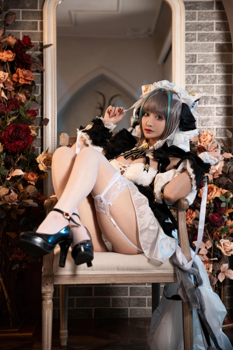 洛璃LoLiSAMA《碧蓝航线 柴郡》主题写真：67张全套美图