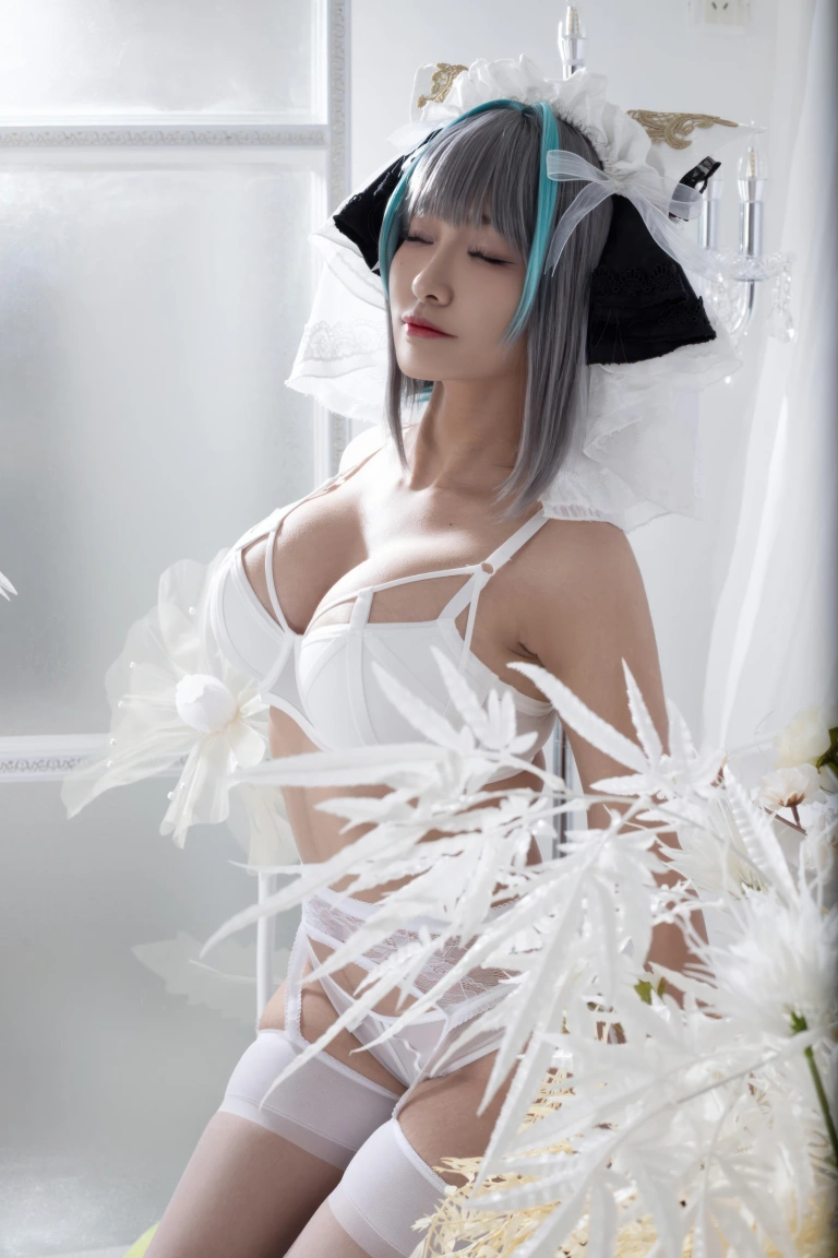 洛璃LoLiSAMA《碧蓝航线 柴郡同人内衣》主题写真：66张全套美图