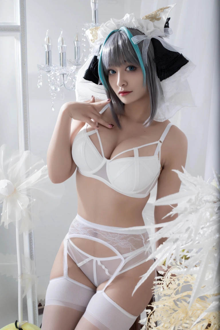 洛璃LoLiSAMA《碧蓝航线 柴郡同人内衣》主题写真：66张全套美图