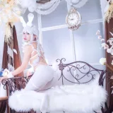 洛璃LoLiSAMA《碧蓝航线 恶毒白兔》主题写真：51张全套美图
