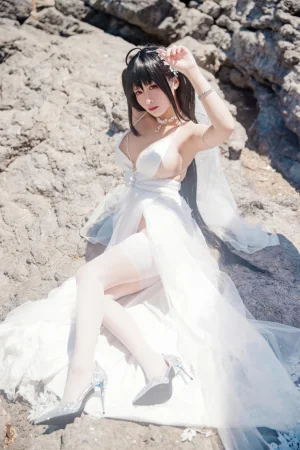 洛璃LoLiSAMA《碧蓝航线 大凤誓约花嫁》主题写真：44张全套美图
