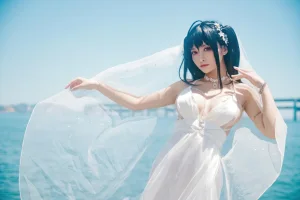 洛璃LoLiSAMA《碧蓝航线 大凤誓约花嫁》主题写真：44张全套美图