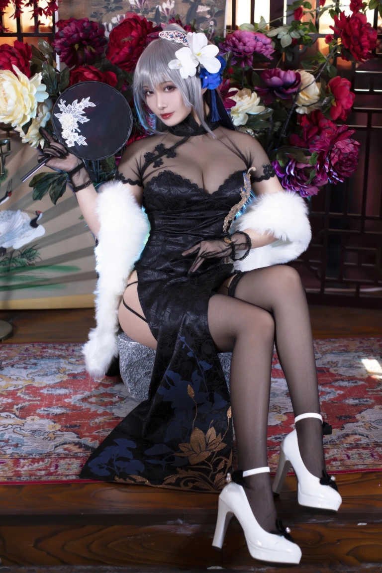 洛璃LoLiSAMA《碧蓝航线·路易九世旗袍》主题写真：43张全套美图