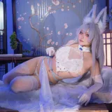 洛璃LoLiSAMA《碧蓝航线 信浓 相融一梦》主题写真：90张全套美图