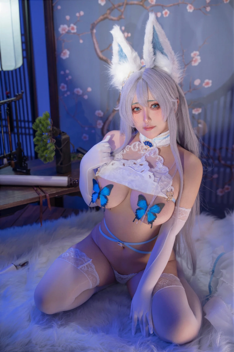 洛璃LoLiSAMA《碧蓝航线 信浓 相融一梦》主题写真：90张全套美图