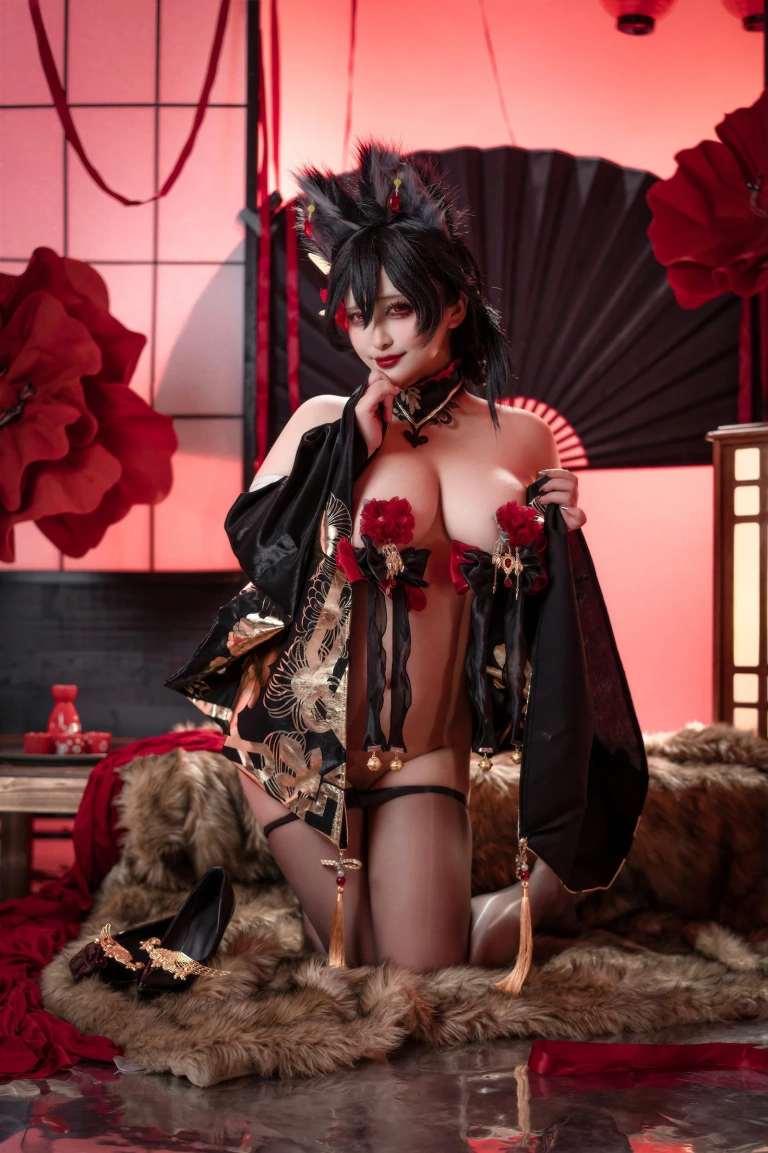 洛璃LoLiSAMA《碧蓝航线 近江 原皮》主题写真：67张全套美图