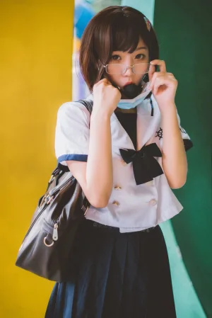 柒柒_Lust77《乐园JK》主题写真：37张全套美图