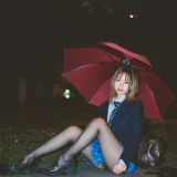 柒柒_Lust77《深夜公园JK》主题写真：35张全套美图