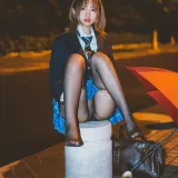 柒柒_Lust77《深夜公园JK》主题写真：35张全套美图