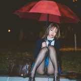 柒柒_Lust77《深夜公园JK》主题写真：35张全套美图