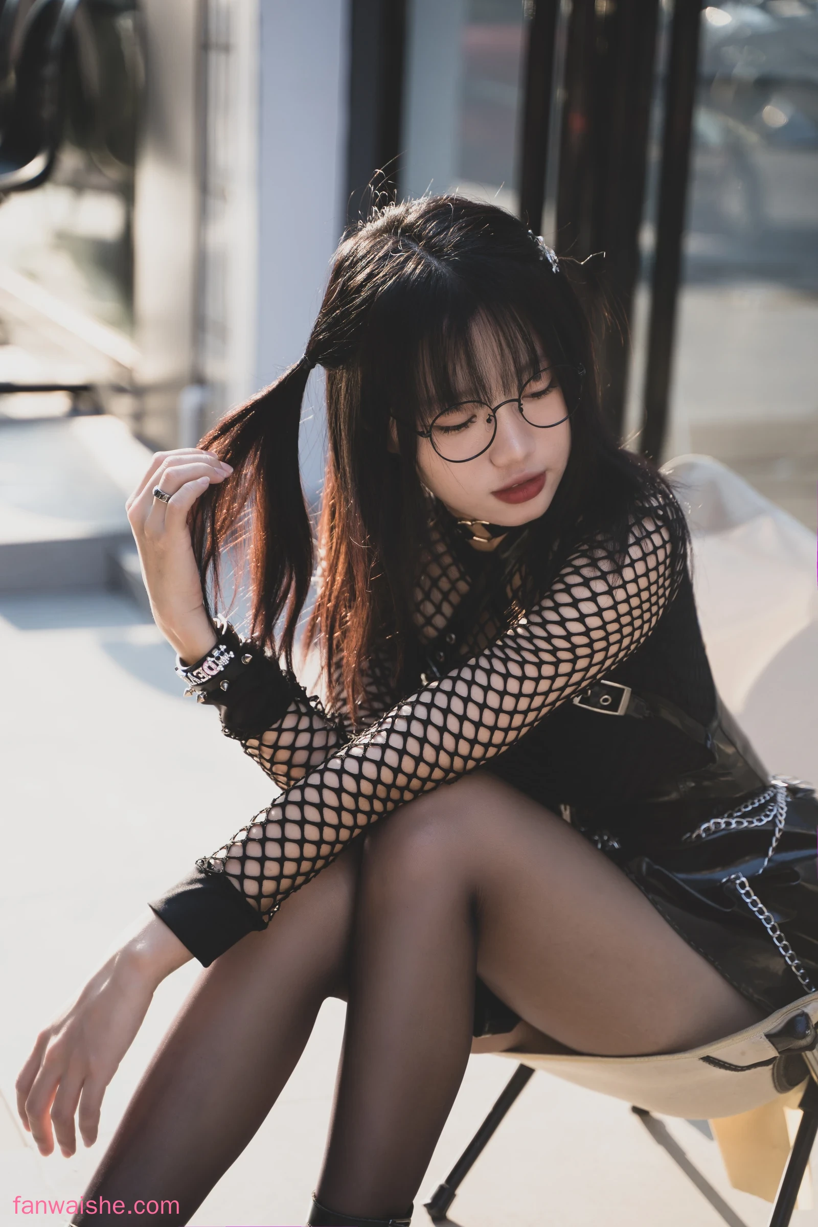 柒柒_Lust77 柒柒_Lust77 NO.023 - 街拍黑皮裙