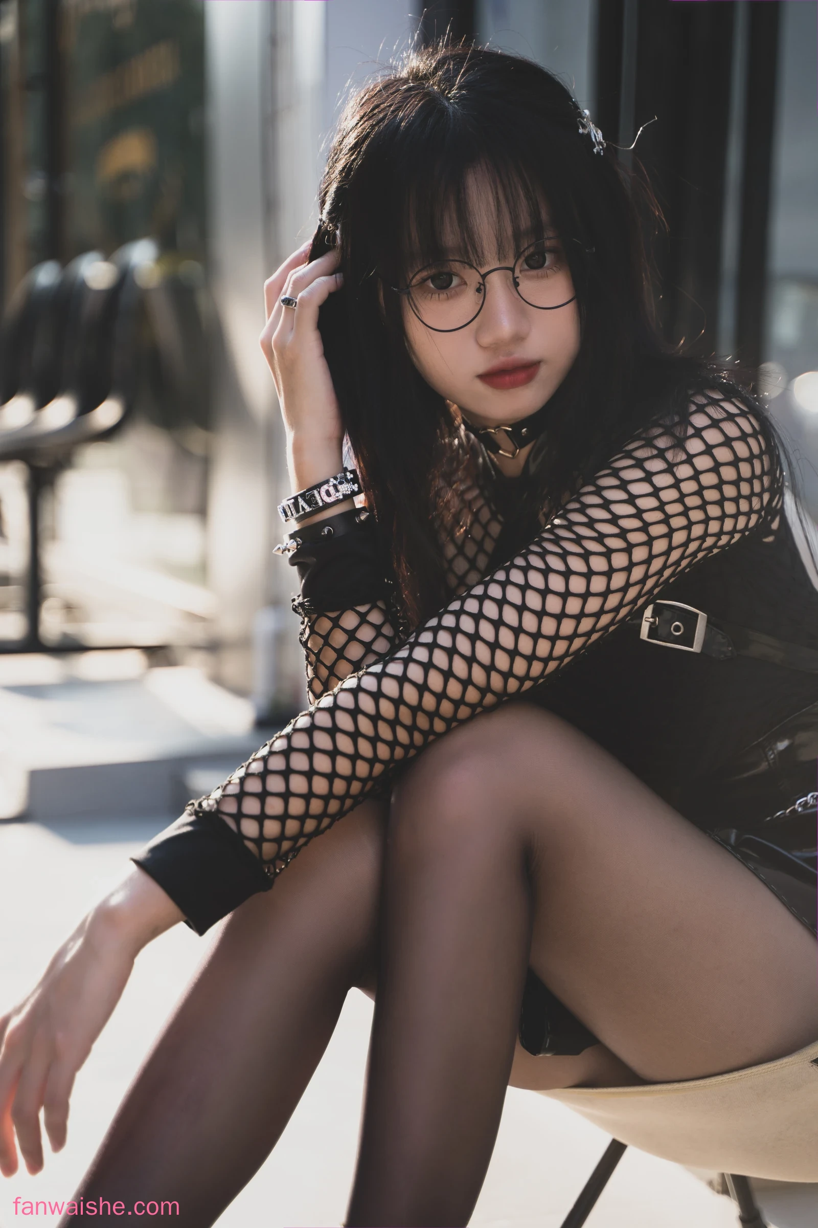 柒柒_Lust77 柒柒_Lust77 NO.023 - 街拍黑皮裙