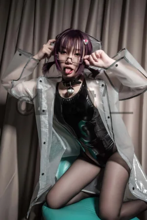柒柒_Lust77《漆皮死库水》主题写真：29张全套美图