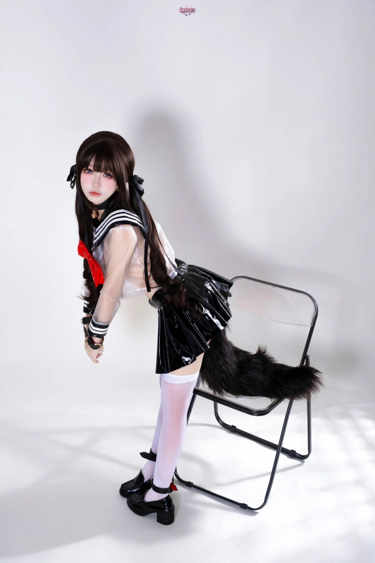 柒柒_Lust77《兽尾透明JK》主题写真：112张全套美图，含1个视频