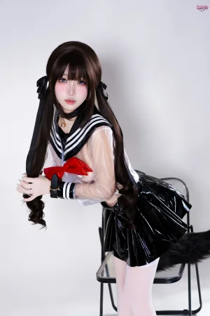 柒柒_Lust77《兽尾透明JK》主题写真：112张全套美图，含1个视频